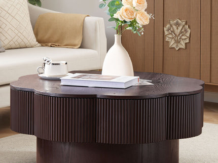 Modern Plum Blossom Shaped Coffee Table With Storage