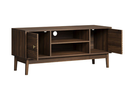 TV Stand, Entertainment Center With Storage, Media Console Table For Living Room - Walnut