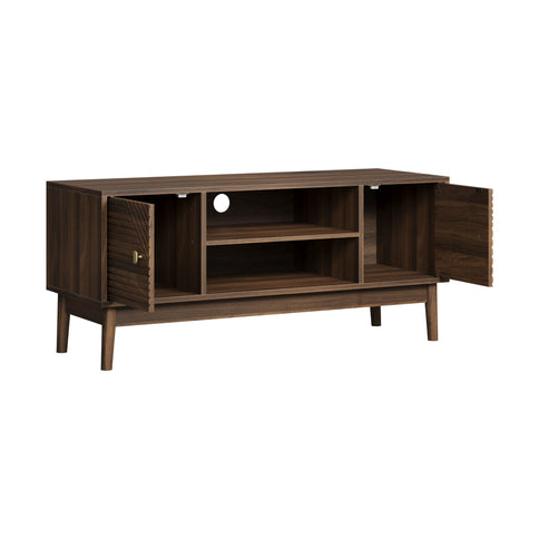TV Stand, Entertainment Center With Storage, Media Console Table For Living Room - Walnut