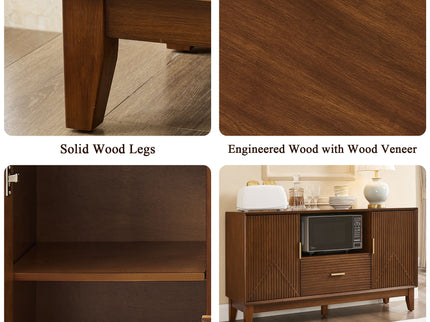 TV Stand With Drawer And Cabinets - Brown