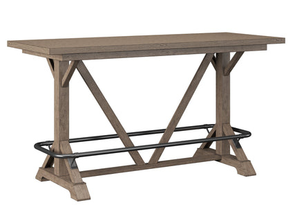 Bar Height Trestle Table - Brown