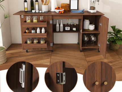 Foldable Sewing Table With Locking Casters