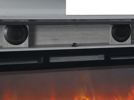 Zorra - Entertainment Unit With Bluetooth Speaker - Gray