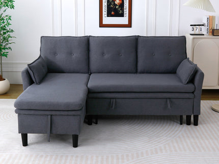L-Shaped Reversible Chaise Sectional Sofa With Storage