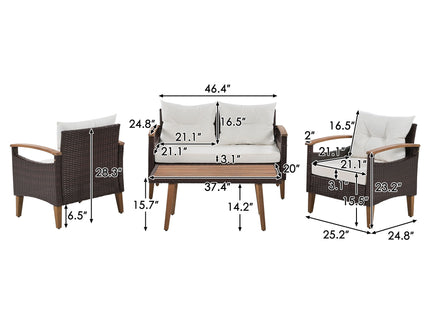 4 Piece Garden Furniture, Patio Seating Set