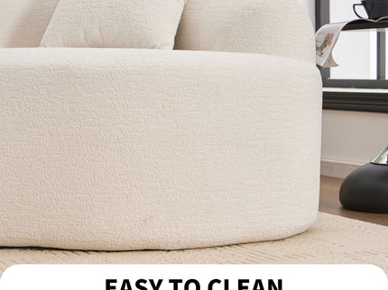 4 Seater Sofa With Fabric, 30D, 60 Hardness Full Sponge, 4 Pillow For Living Room, Home Furniture Sleeper Sectional Sofa For Apartment