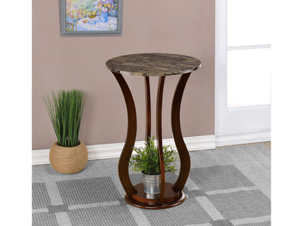 Round Accent Table - Brown