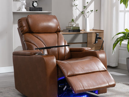 Power Motion Recliner Electric Power Recliner With USB Charging Port, Hidden Arm Storage, Convenient Cup Holder And tooth Speaker