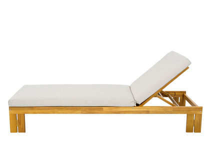 Outdoor Chaise Lounge With 5 Position Adjustable Backrest