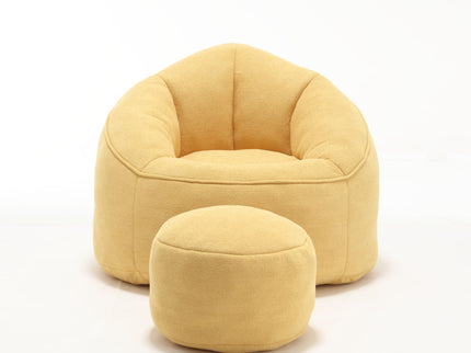 Bedding Bean Bag Sofa Chair High Pressure Foam With Footrest