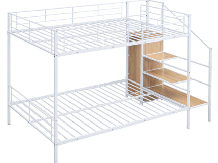 Bunk Bed With Lateral Storage Ladder And Wardrobe