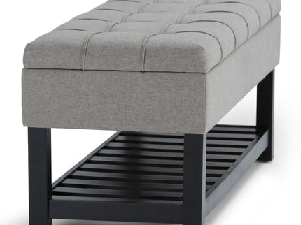 Saxon - Upholstered Transitional Storage Ottoman Bench