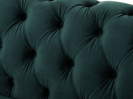 Chesterfield Loveseat Sofa, 2 Person Rolled Arm Upholstered Couch