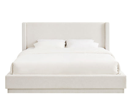 Noir - Upholstered Platform Bed With Wingback Headboard