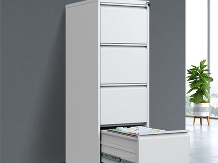 Durable Metal 3 Drawer File Cabinet With Lock For Office Storage