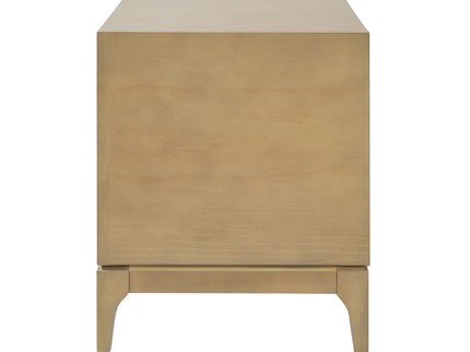Japandi 2 Drawer Nightstand With Geometric Design