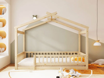 Bed House Bed Frame With Fence