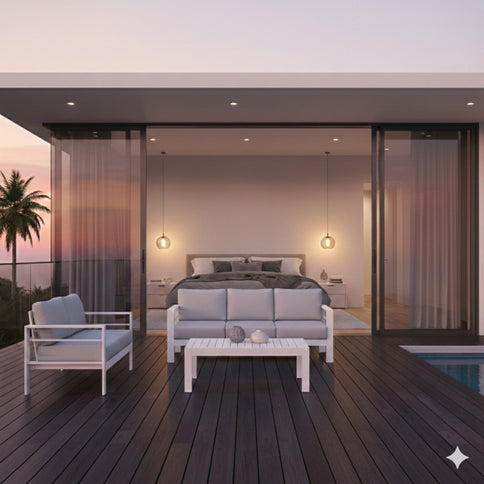 Outdoor Patio Set With All-Weather Thick Cushions