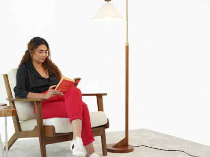 Floor Lamp, Standing Light For Living Room - Brown