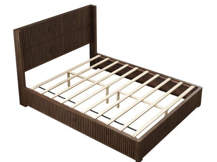 Platform Bed Frame With Headboard, Floor Standing Design