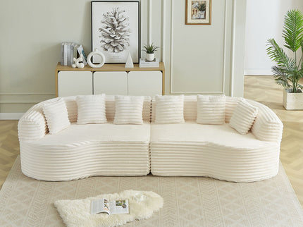 Sectional Sofa, Oversized 4 Seater With Deep Seat Design