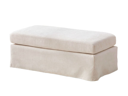 Wide Modern Upholstered Ottoman Foot Stool