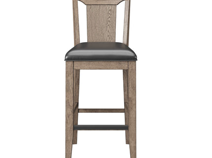 Slat Back Bar Stools (Set of 2) - Brown