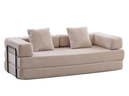 Floor Couch, Convertible Floor Sofa Bed With Pillow Back Support Armrest