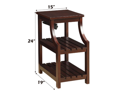 Wasaki - Accent Table With USB - Espresso