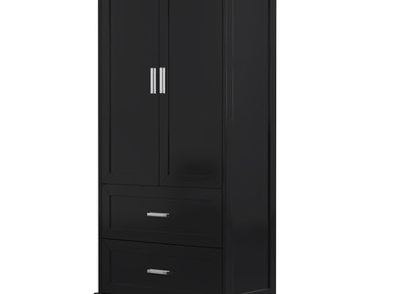 Tall Bathroom Storage Cabinet With 2 Doors And Drawers, Adjustable Shelf