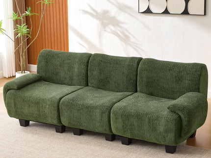 3 Seater Sofa Couch With Curved Armrests