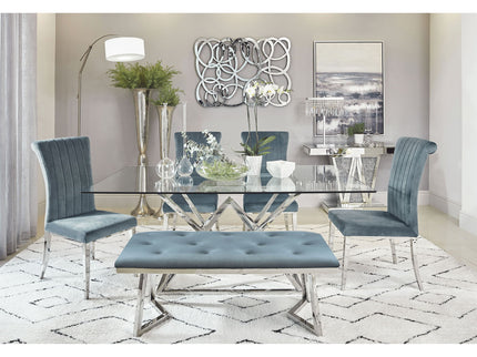 Tufted Side Upholstered Dining Chair (Set of 2) - Gray
