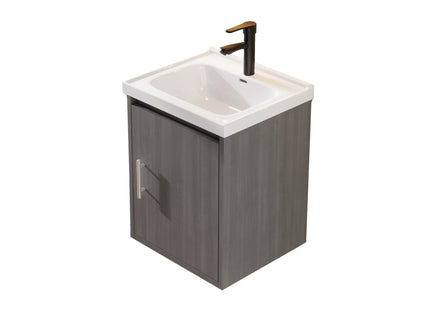 Floating Bathroom Vanity Combo, Wall Mounted Cabinet With Sink & Soft Close Doors For Small Bathrooms