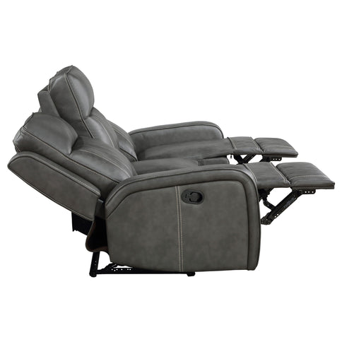 Forrest - 2 Piece Motion Reclining Sofa Set - Gray