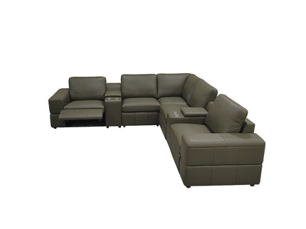 Upholstered Large Arms Sectional With Recliner Seats
