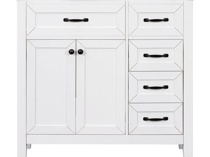 Modern Bathroom Vanity With Sink, Freestanding With Drawers And Doors