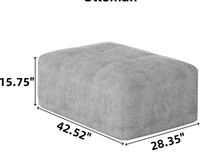 Modern Oversized Modular Sectional Sofa, Sparkling Fabric Soft Cushions With 2 Pillows