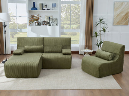 Oversized Sectional Sofa, Living Room Seating With Modular Design