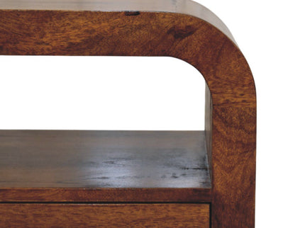 Darcy - Nightstand With Drawer And Open Shelf - Brown