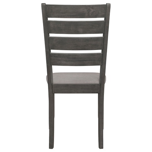 Padded Seat Side Chairs With Tapered Slats (Set of 2)