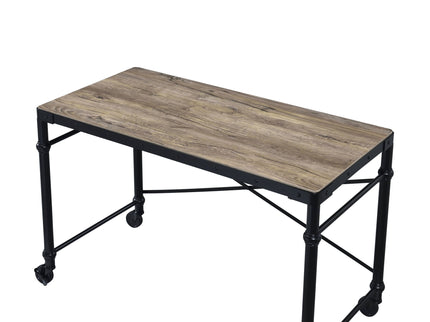 Oklarth - Rustic Writing Desk - Black / Oak