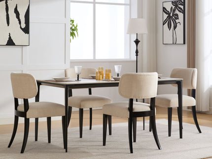 Kitchen Dining Chairs (Set of 2) - Cream