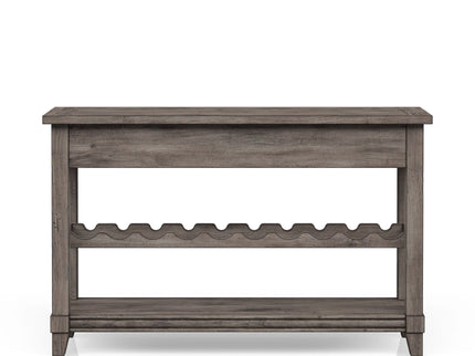 Console Table With Wine Bottle Storage Storage Drawers - Gray