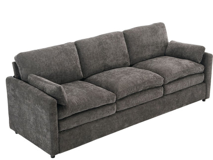 Cozy Upholstered 3 Seater Sofa With Double Cushion