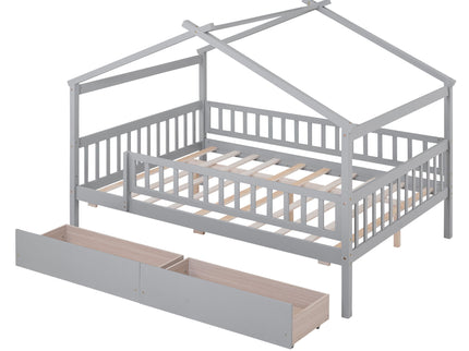 House Bed With 2 Drawers