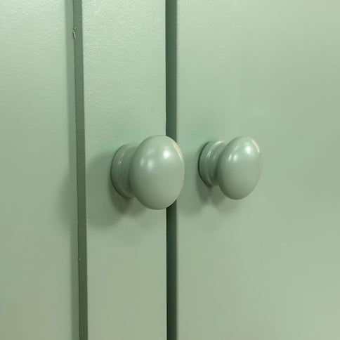 4 Door Intaglio Storage Cabinet - Mint Green