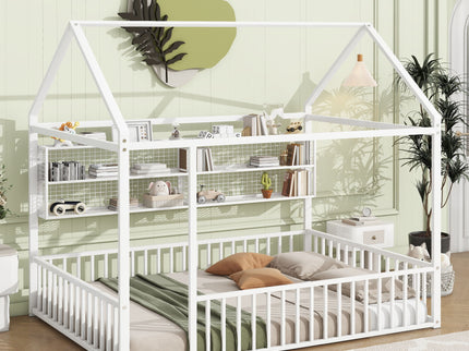 House Frame With Fence And Shelves