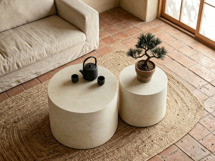 Modern Round Nesting Coffee Table (Set of 2)