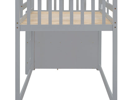 Bunk Bed With 4 Drawers And 3 Shelves