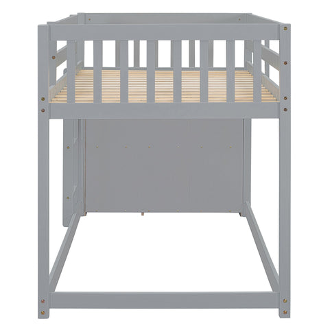 Bunk Bed With 4 Drawers And 3 Shelves